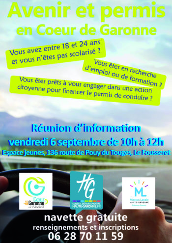 Affiche "avenir et permis" en Cœur de Garonne